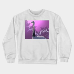 Rhea on Purple Fractal Crewneck Sweatshirt